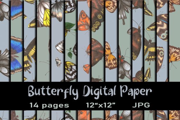 14 Hand-Drawn Butterfly Seamless Pattern: A Practical Resource for Designers and Makers