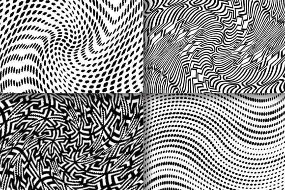 Black and White Background Pattern Set