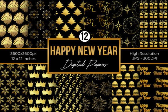 Black Gold Happy New Year Pattern: A Practical Guide for Designers and Crafters