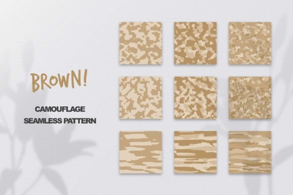 Brown Camouflage Seamless Pattern
