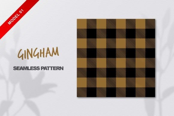 Brown Gingham Seamless Pattern