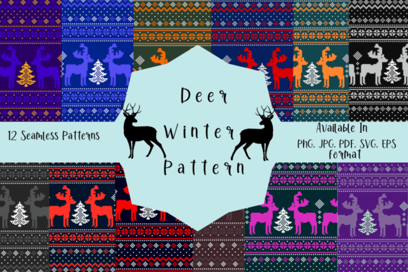 Deer Winter Pattern: Timeless Nature Motifs for Modern Creative Work