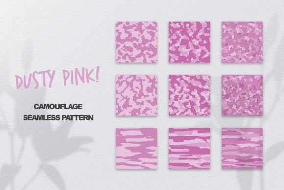Dusty Pink Camouflage Seamless Pattern