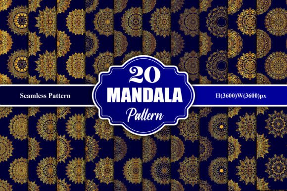 Gold Mandala Seamless Pattern