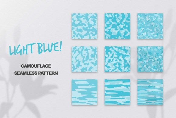 Light Blue Camouflage Seamless Pattern: A Versatile Vector Resource for Design Innovation