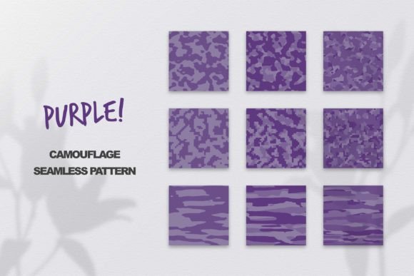 Purple Camouflage Seamless Pattern