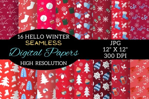 Red Winter Pattern Pack Digital Paper: A Versatile Toolkit for Creative Projects