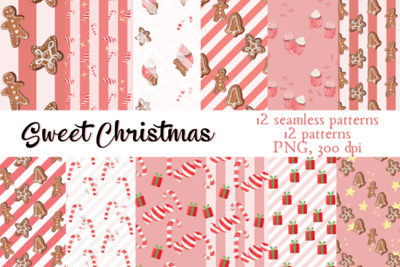 Sweet Christmas Digital Paper Collection